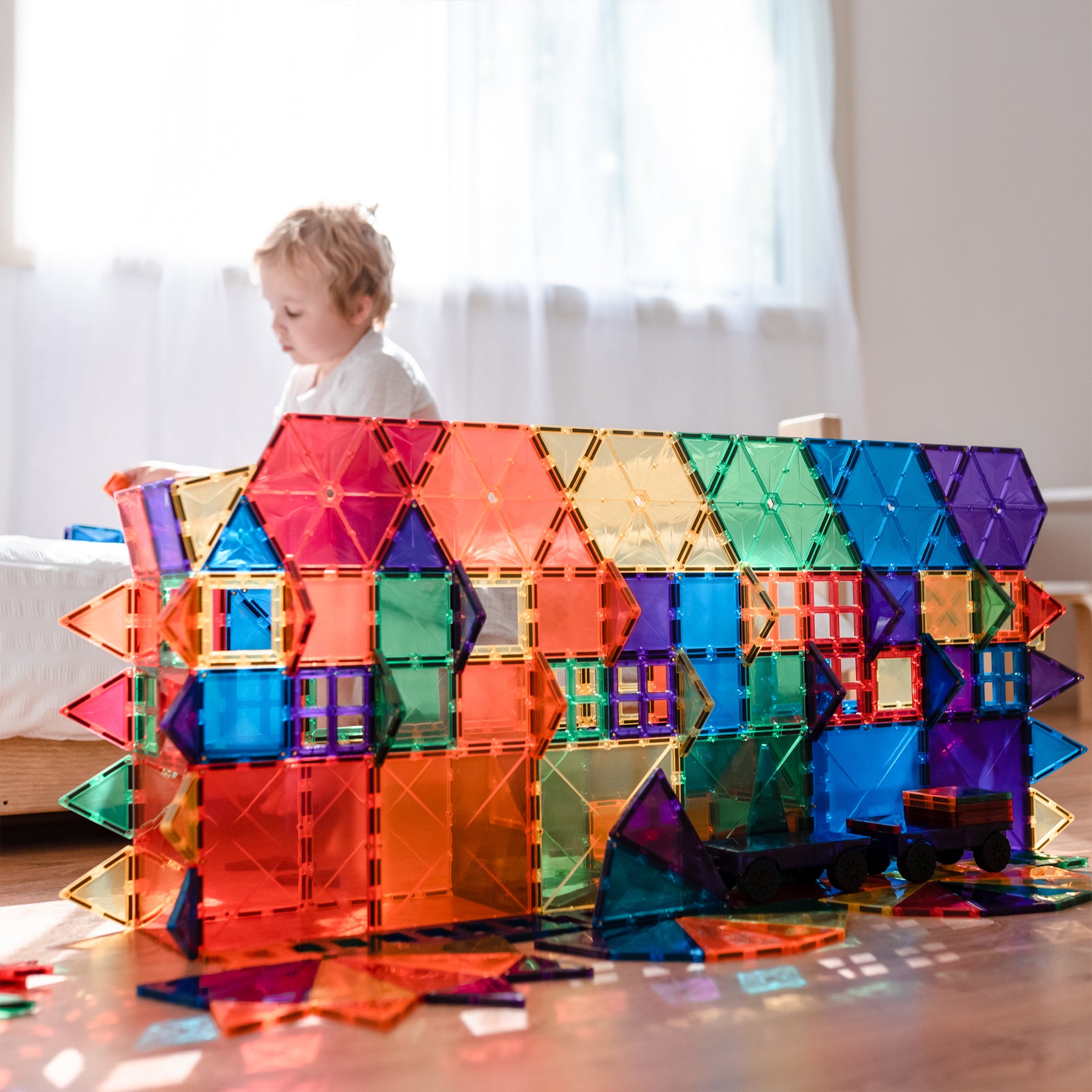 Magnetic Tiles Rainbow Mega Pack, 212 Pieces