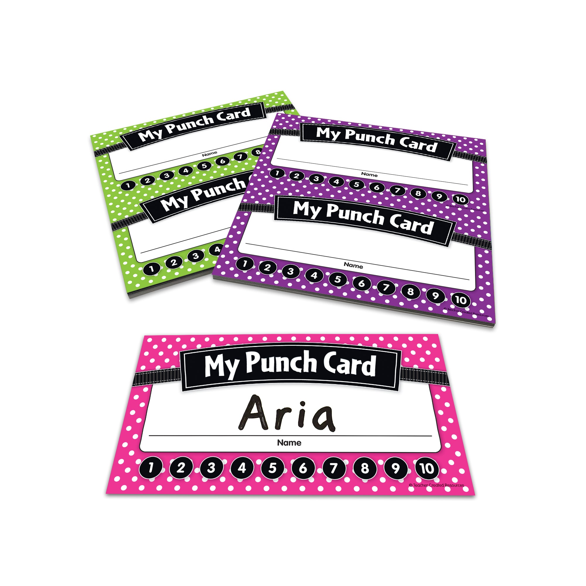 Polka Dots Punch Cards