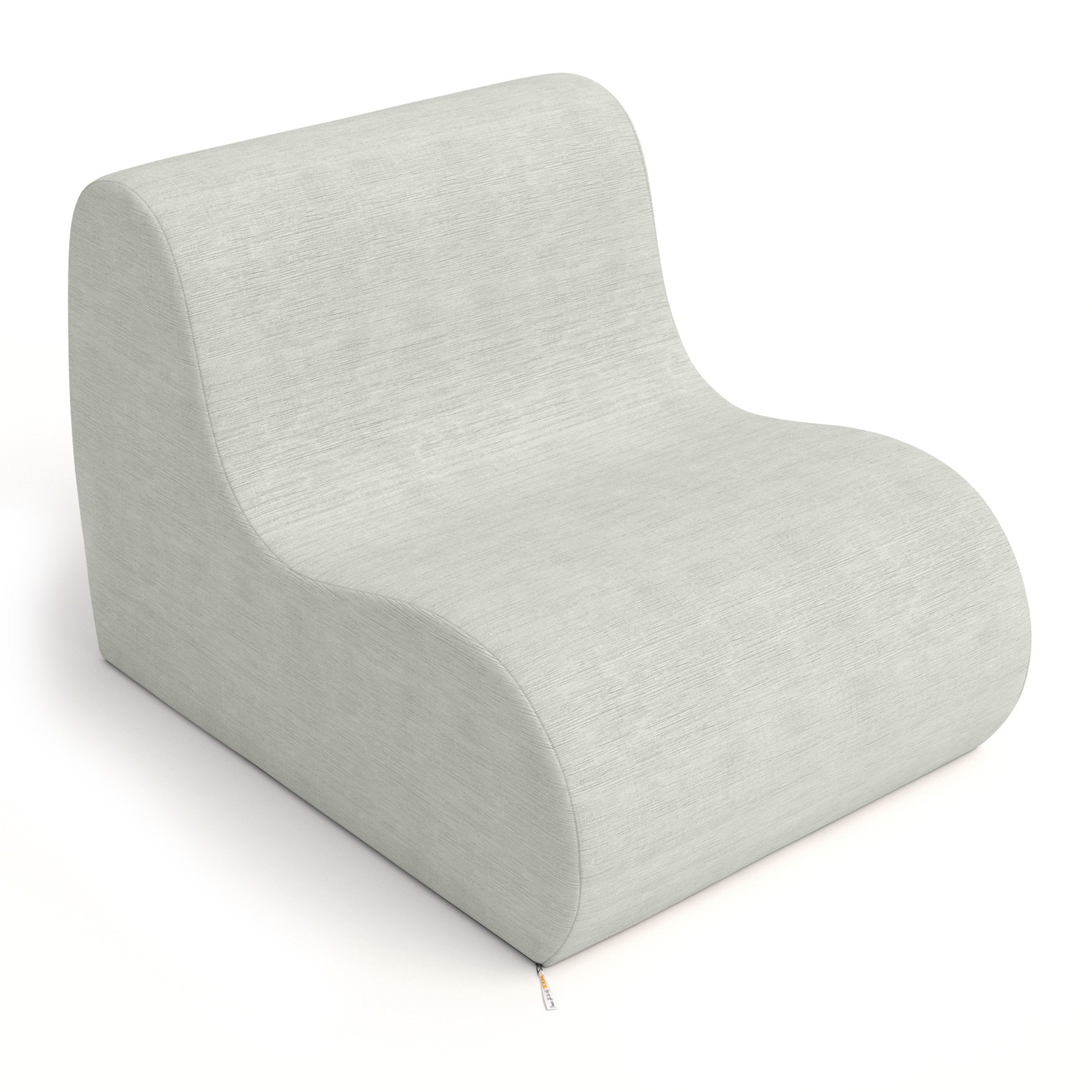 Jaxx Uptown Large Modern Armless Accent Chair, Ice
