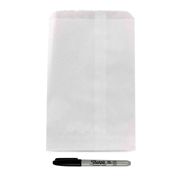 Paper Bags - Pinch Bottom 12"x15" White/ 100 per pkg