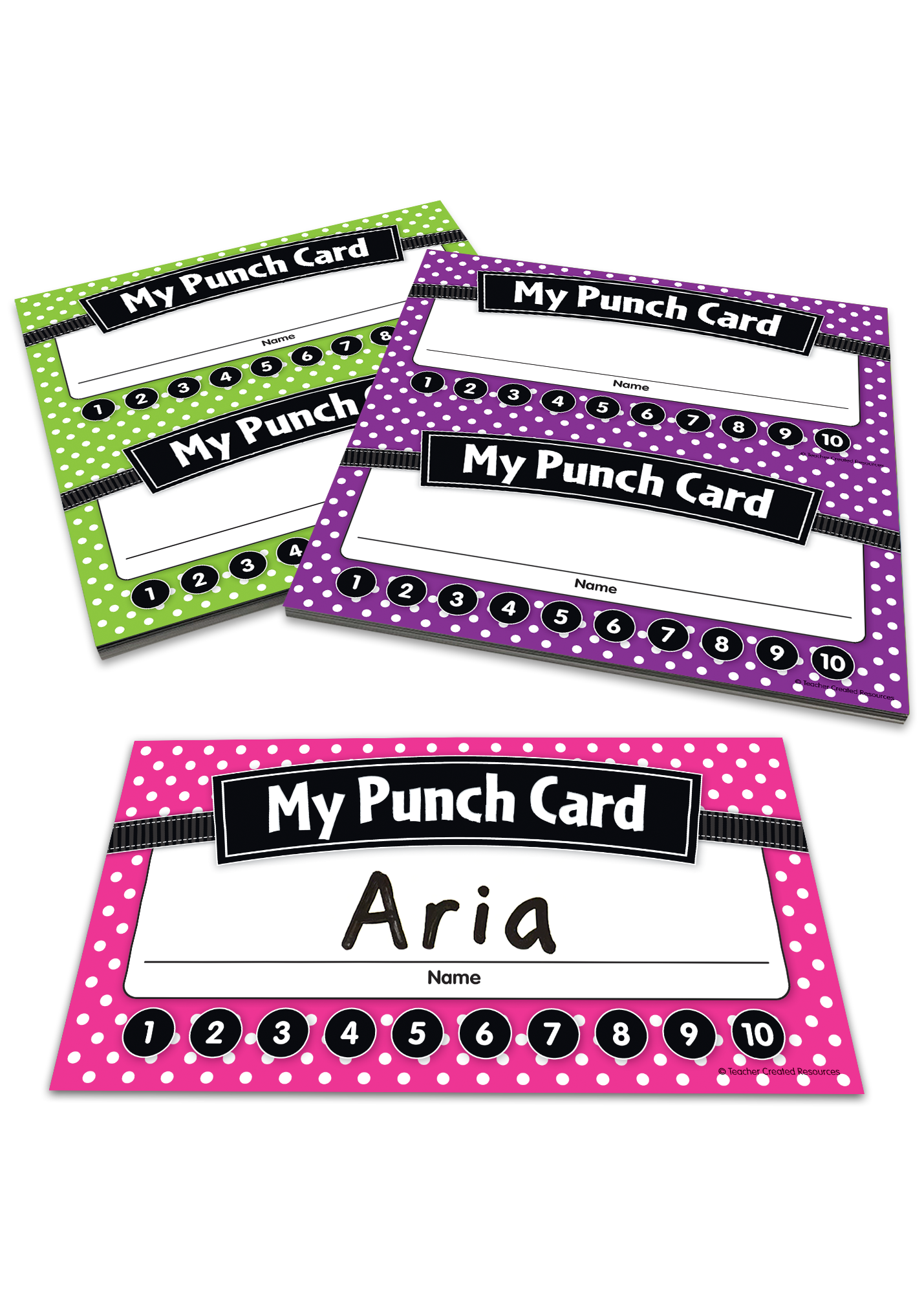 Polka Dots Punch Cards