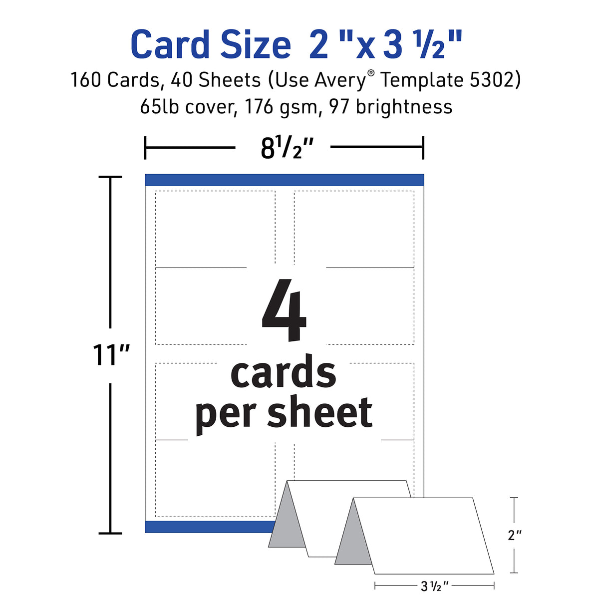 160 PRINTABLE TENT CARDS 2X3.5