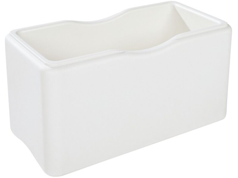 Tadam Tray Double - White, 25.2"L x 12.6"W x 12.6"H