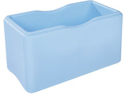 Tadam Tray Double - Light Blue, 25.2"L x 12.6"W x 12.6"H