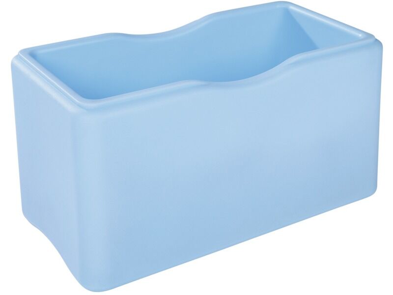 Tadam Tray Double - Light Blue, 25.2"L x 12.6"W x 12.6"H