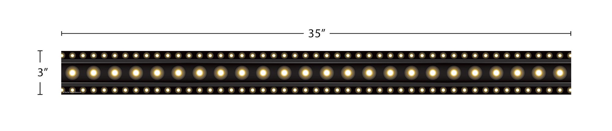 Black Marquee Straight Border Trim