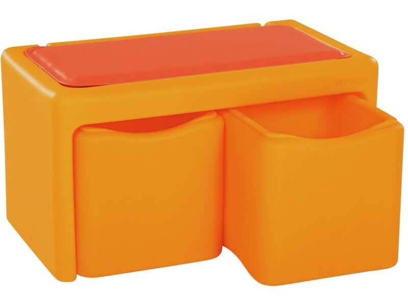 Tadam Bench Kit - Light Orange, 28.5"L x 15.9"W x 15.7"H