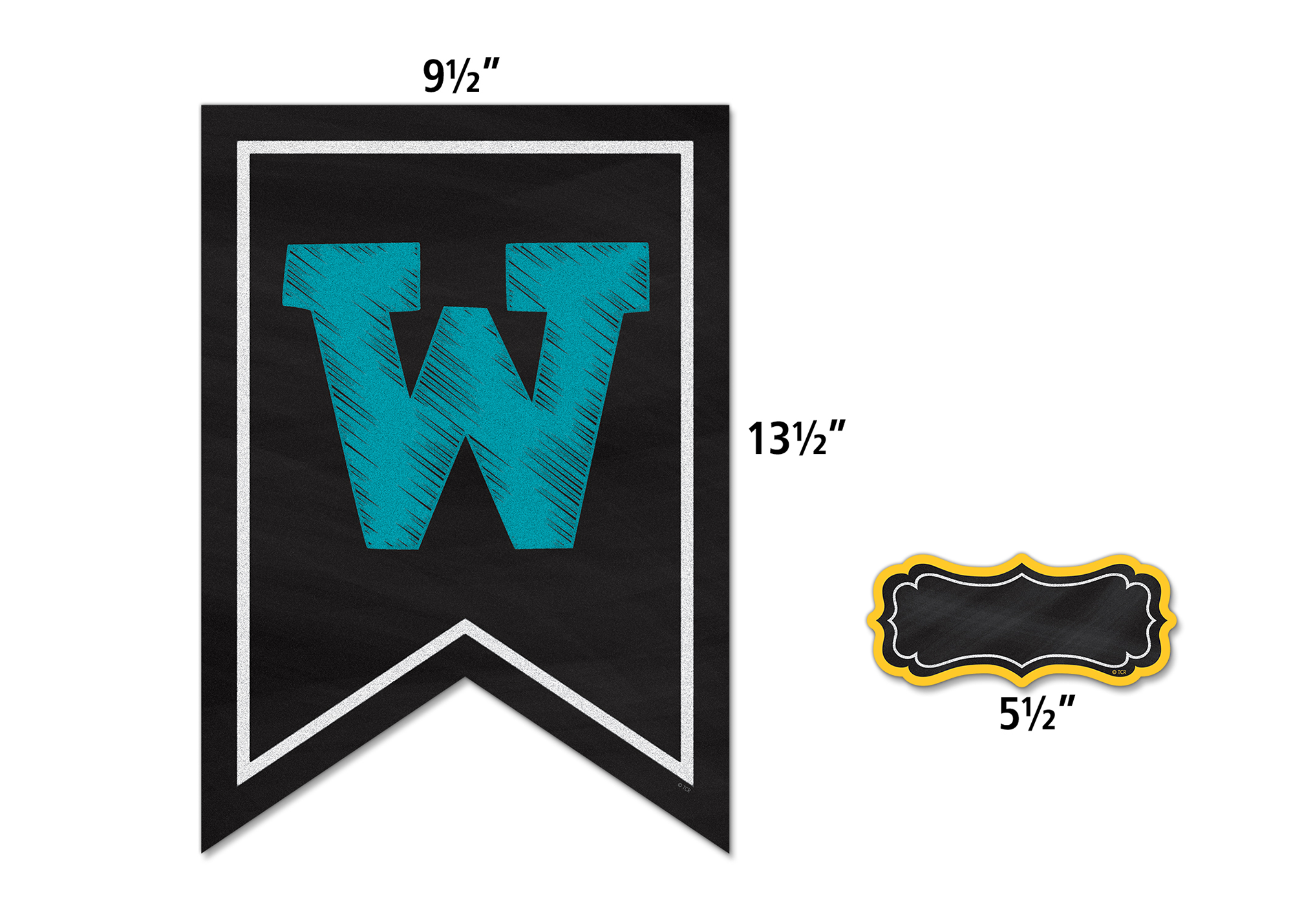Chalkboard Brights Pennants Welcome Bulletin Board