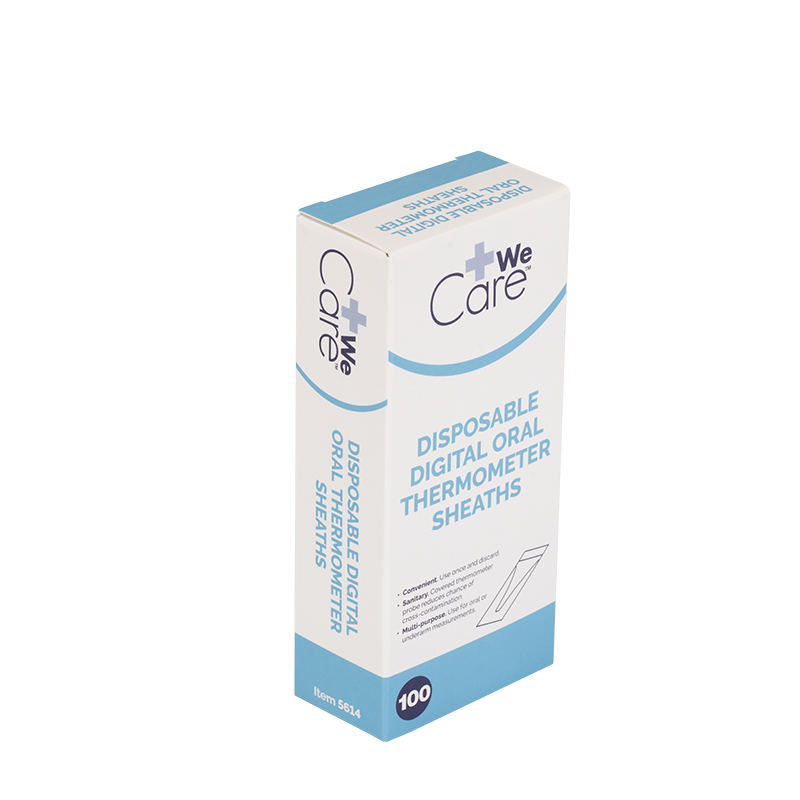 Disposable Digital Oral Thermometer Sheaths - 100 pcs per Box/50 Boxes per Case
