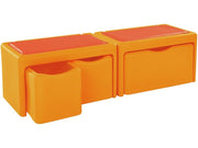 Tadam Dual Bench Kit - Light Orange, 57.1"L x 15.9"W x 15.7"H