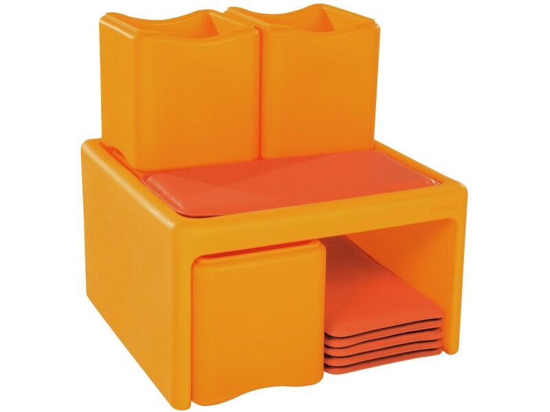 Tadam Cube Kit - Light Orange, 28.5"L x 28.5"W x 28"H