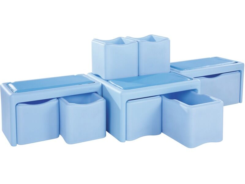 Tadam Group Kit - Light Blue, 85.6"L x 28.5"W x 28"H