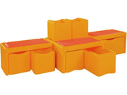 Tadam Group Kit - Light Orange, 85.6"L x 28.5"W x 28"H