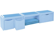 Tadam Triple Bench Kit - Light Blue, 85.6"L x 15.9"W x 15.7"H