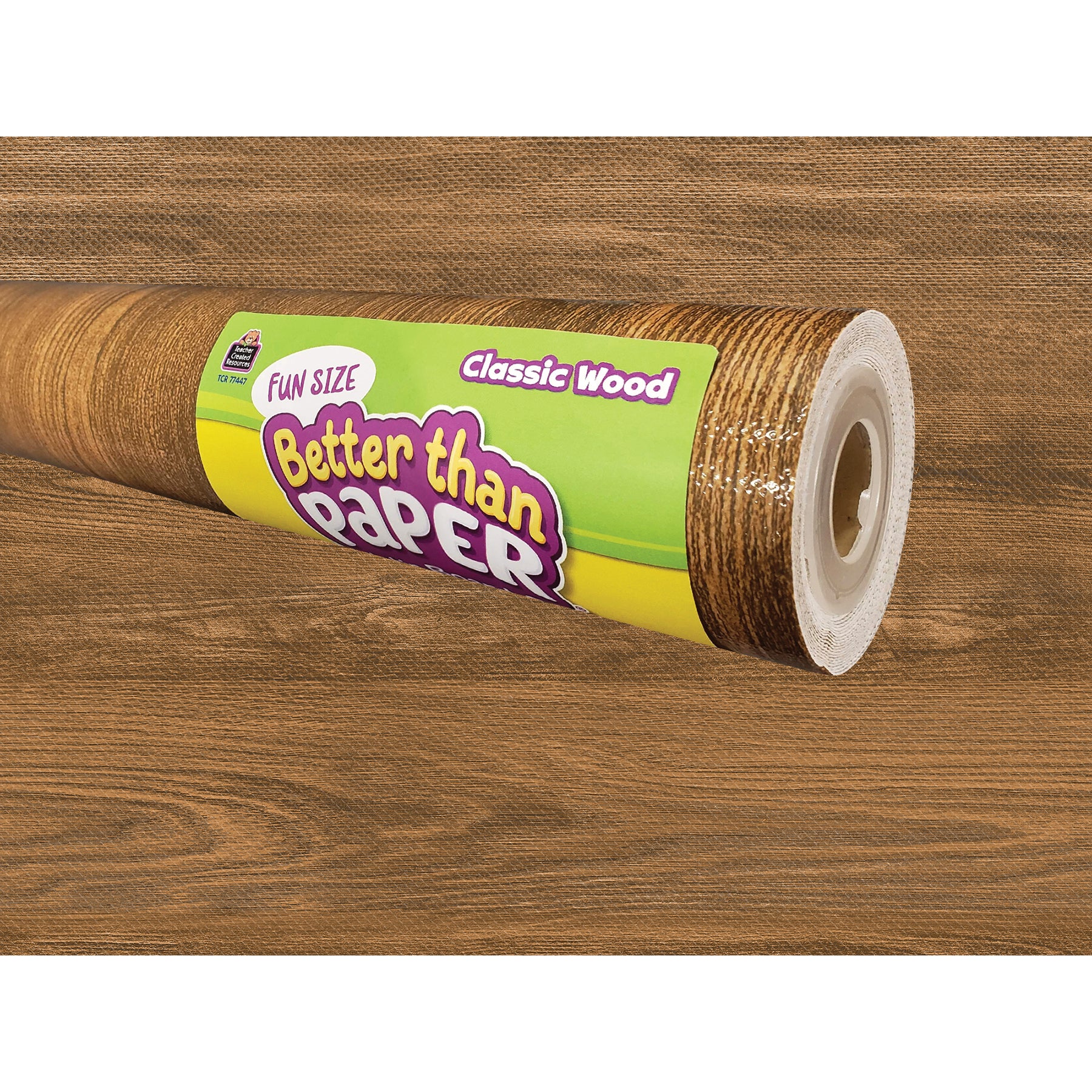 Fun Size Better Than Paper® Bulletin Board Roll, 18" x 12', Classic Wood