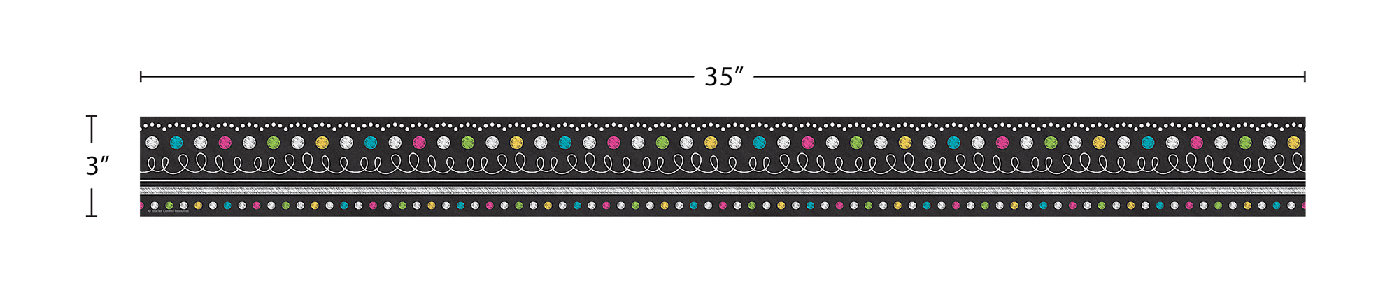 Chalkboard Brights Straight Border Trim