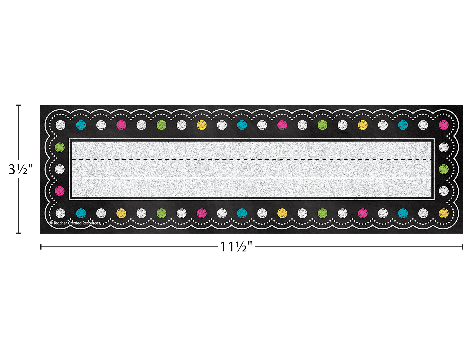 Chalkboard Brights Flat Name Plates