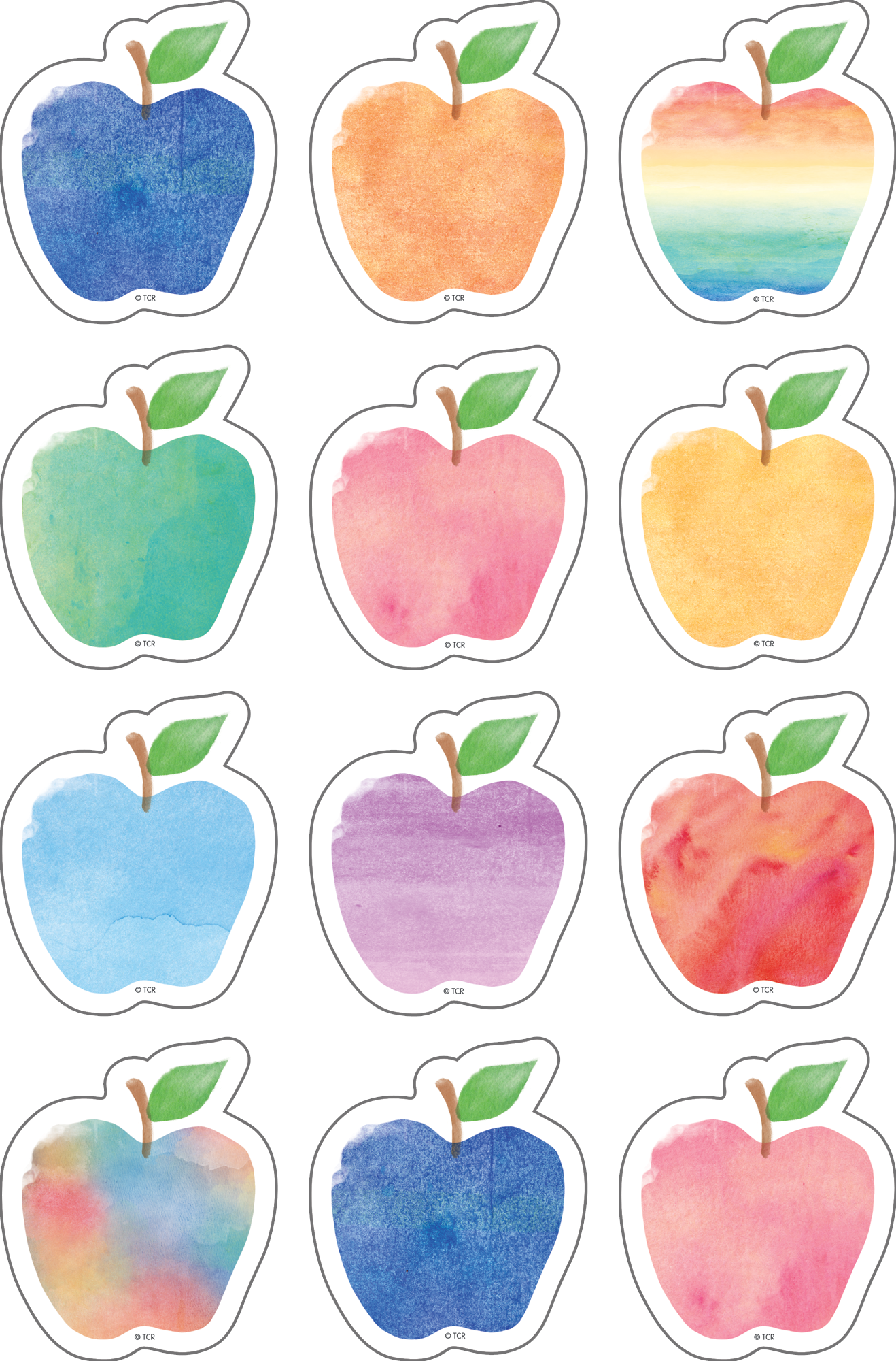 Watercolor Apples Mini Accents