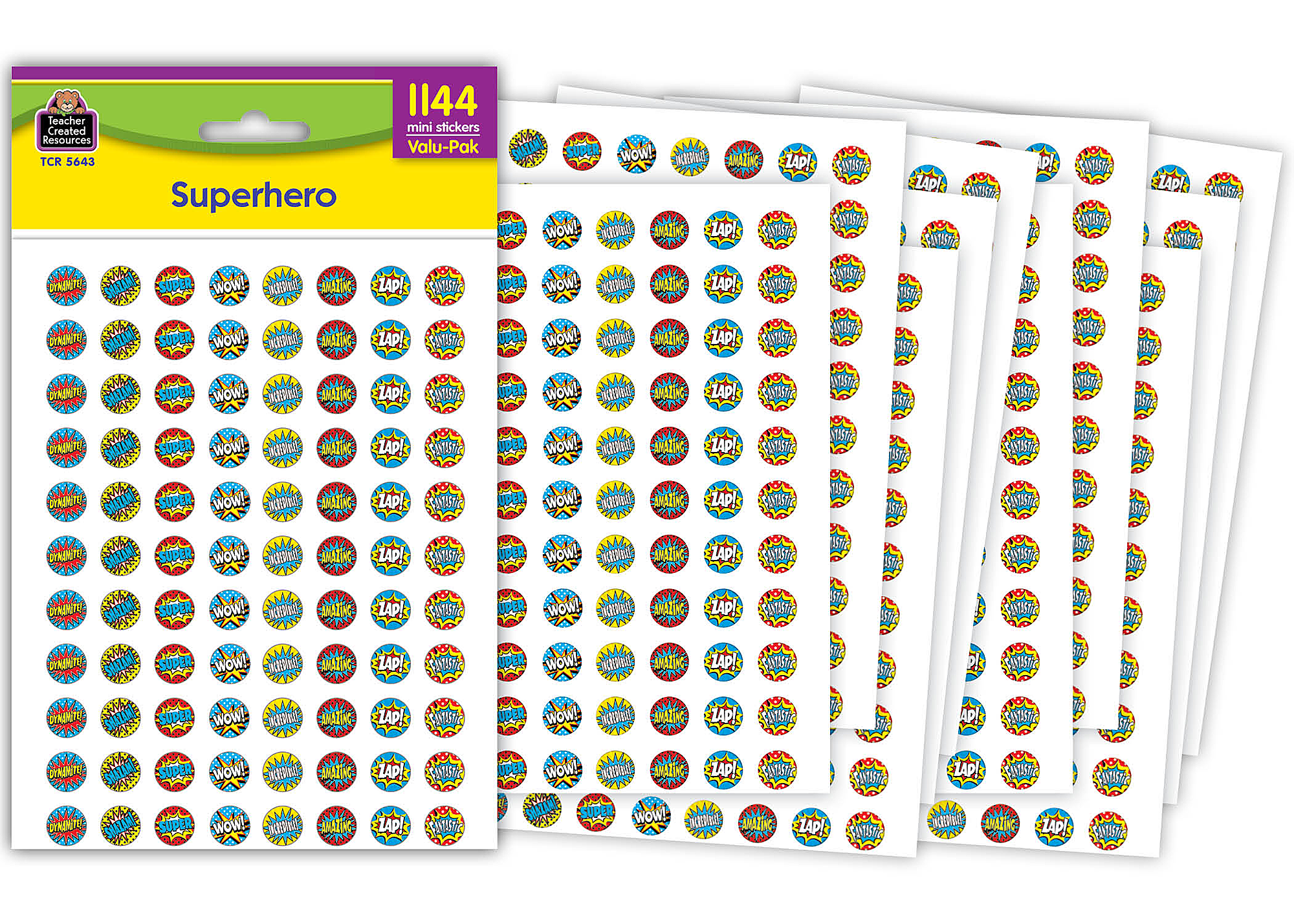 Superhero Mini Stickers Valu-Pak
