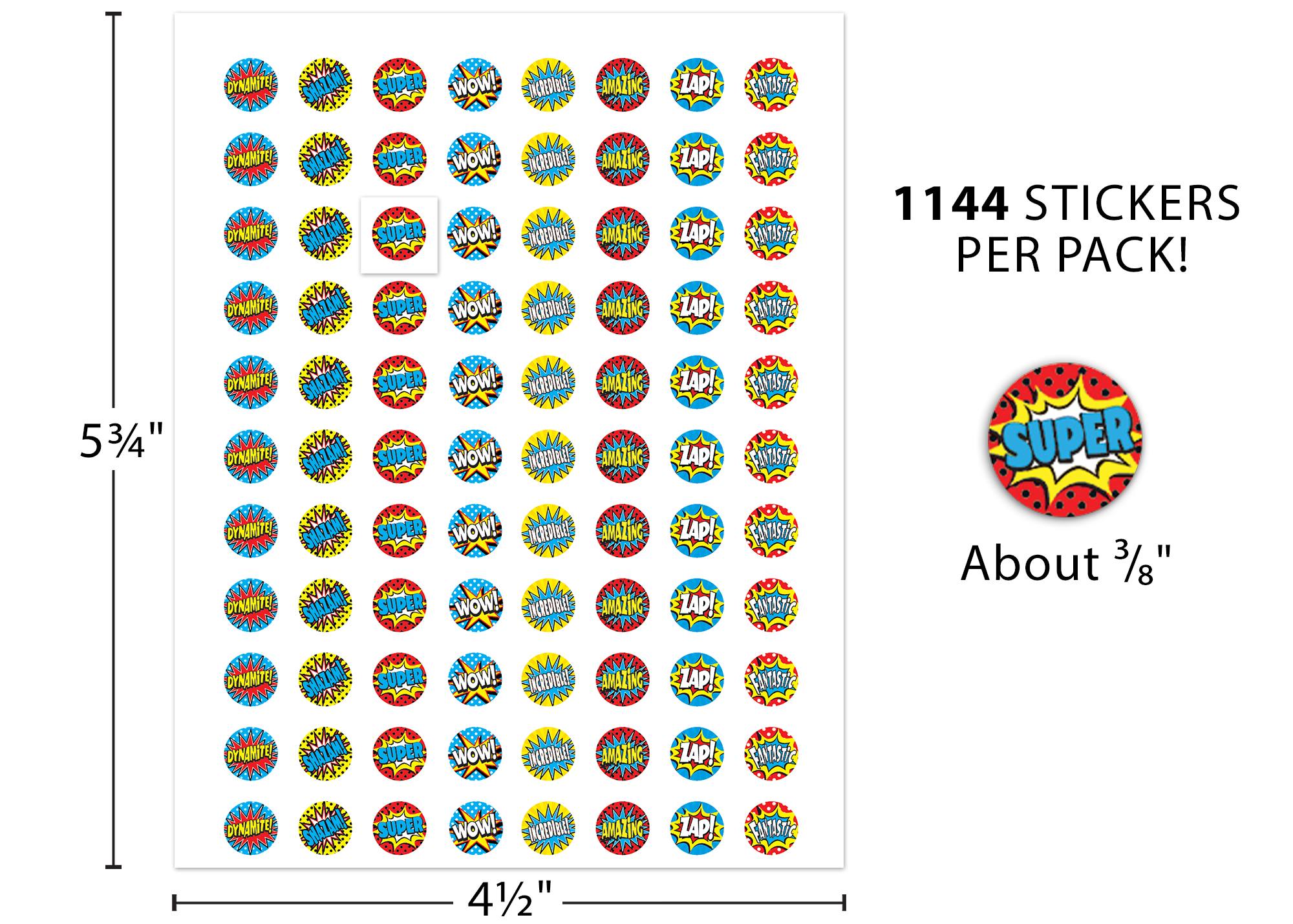 Superhero Mini Stickers Valu-Pak