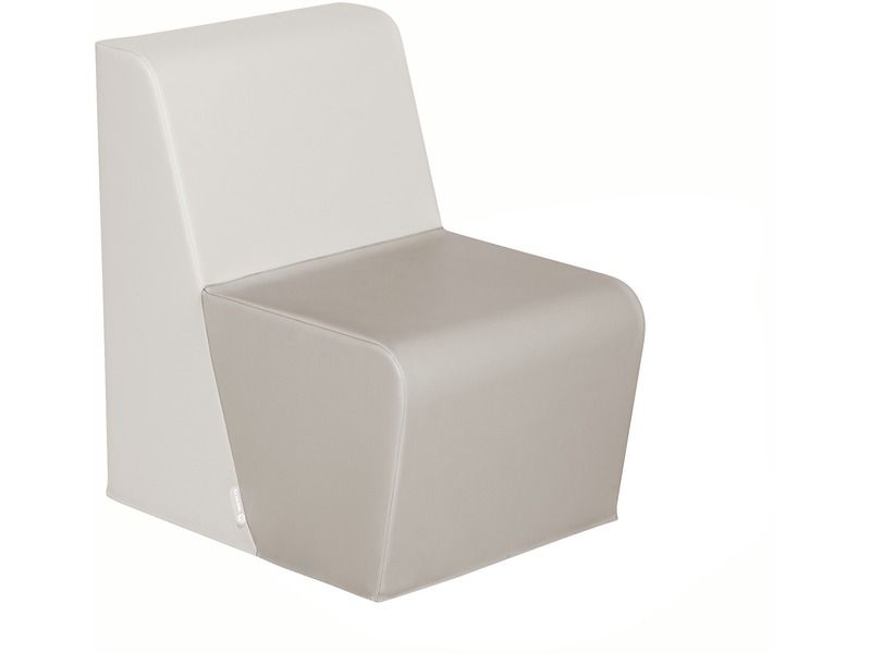 Basic Adult Low Chair - Light Grey/Ivory, 15.7"H
