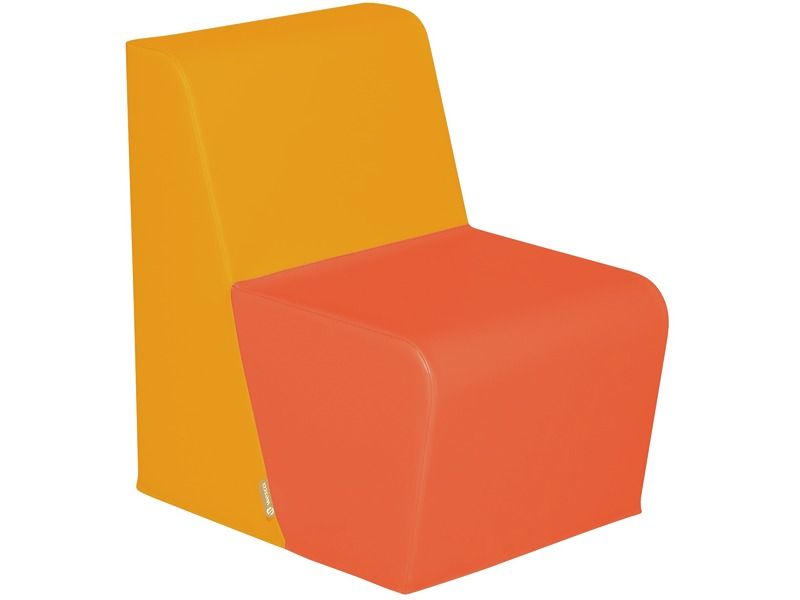 Basic Adult Low Chair - Orange/Light Orange, 15.7"H