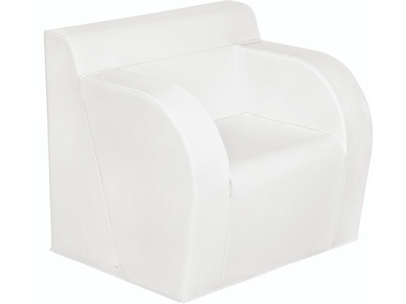Basic Adult Chair With 2 Armrests - White, 15.7"H