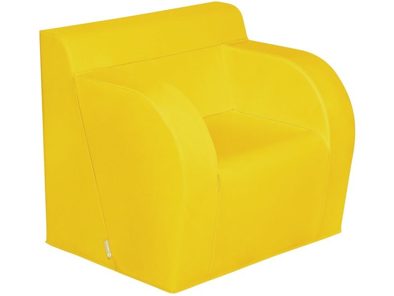 Basic Adult Chair With 2 Armrests - Yellow, 15.7"H