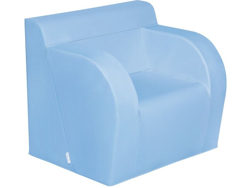 Basic Adult Chair With 2 Armrests - Light Blue, 15.7"H