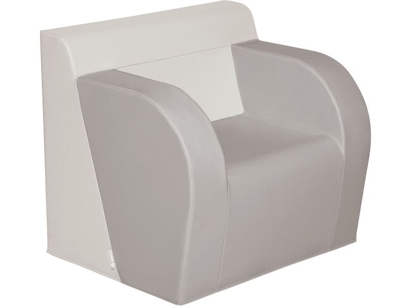 Basic Adult Chair With 2 Armrests - Light Grey/Ivory, 15.7"H