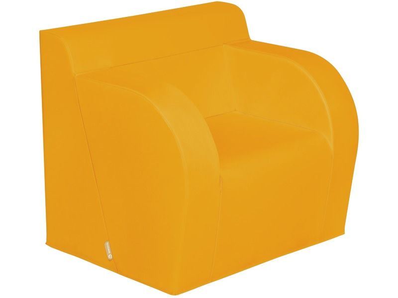 Basic Adult Chair With 2 Armrests - Light Orange, 15.7"H