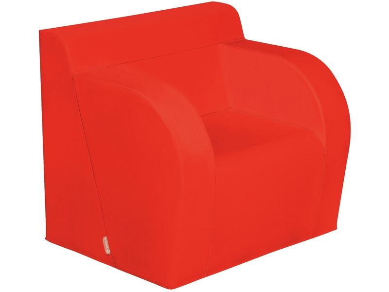 Basic Adult Chair With 2 Armrests - Red, 15.7"H