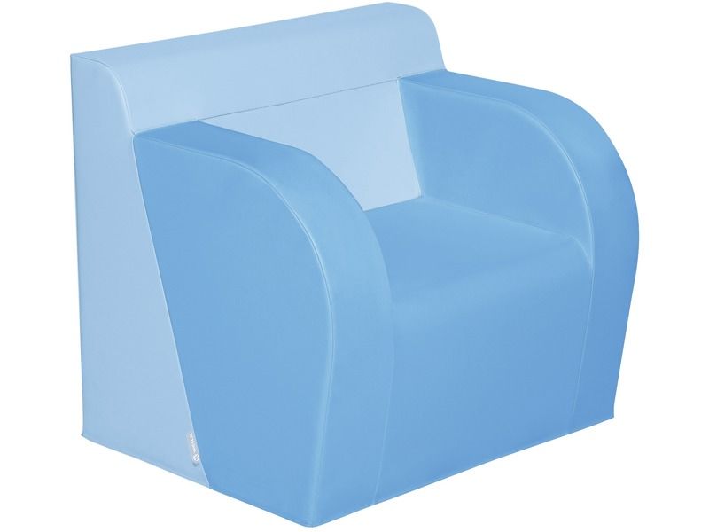 Basic Adult Chair With 2 Armrests - Blue/Light Blue, 15.7"H
