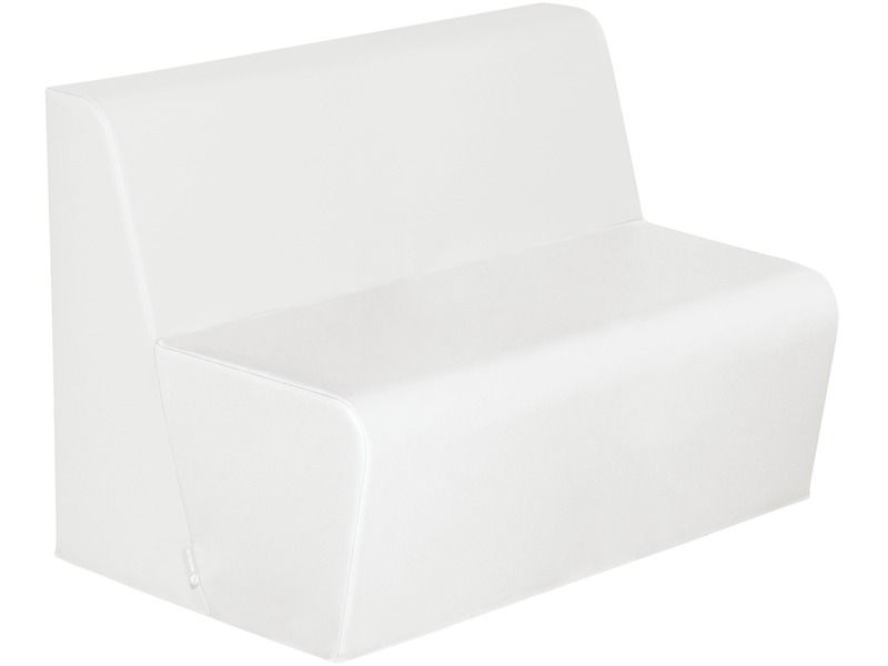 Basic 2-Seater Bench Seat - White, 15.7"H