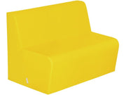 Basic 2-Seater Bench Seat - Yellow, 15.7"H