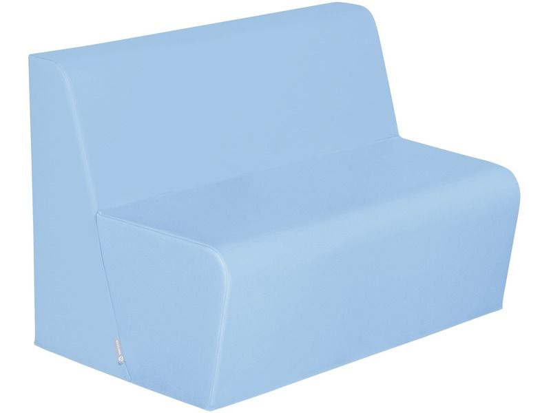 Basic 2-Seater Bench Seat - Light Blue, 15.7"H