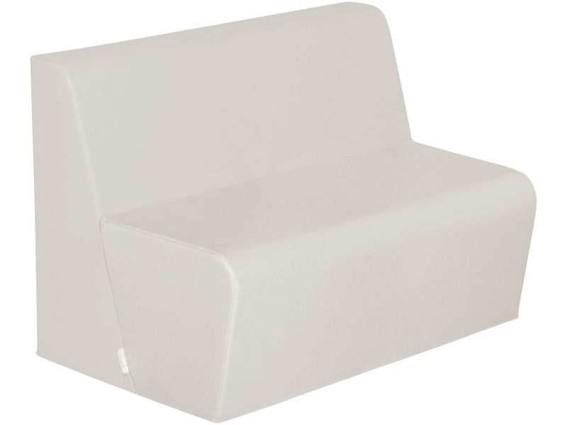 Basic 2-Seater Bench Seat - Ivory, 15.7"H