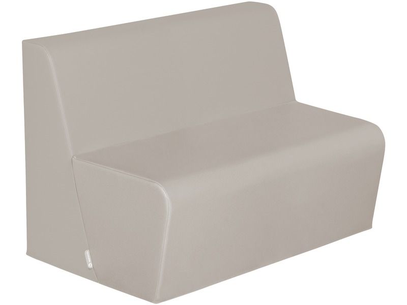 Basic 2-Seater Bench Seat - Light Grey, 15.7"H