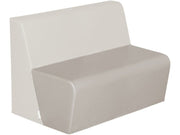 Basic 2-Seater Bench Seat - Light Grey/Ivory, 15.7"H