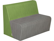 Basic 2-Seater Bench Seat With Fabric Effect - Grey/Green, 15.7"H