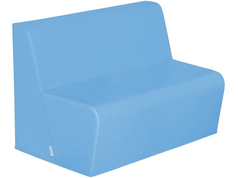 Basic 2-Seater Bench Seat - Blue, 15.7"H