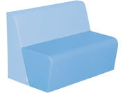 Basic 2-Seater Bench Seat - Blue/Light Blue, 15.7"H