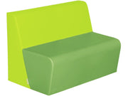 Basic 2-Seater Bench Seat - Green/Light Green, 15.7"H