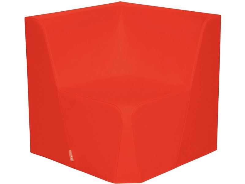 Basic Adult Low Corner Chair - Red, 15.7"H