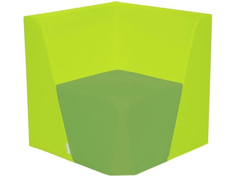 Basic Adult Low Corner Chair - Green/Light Green, 15.7"H