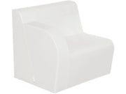 Basic Adult Right Armchair - White, 15.7"H