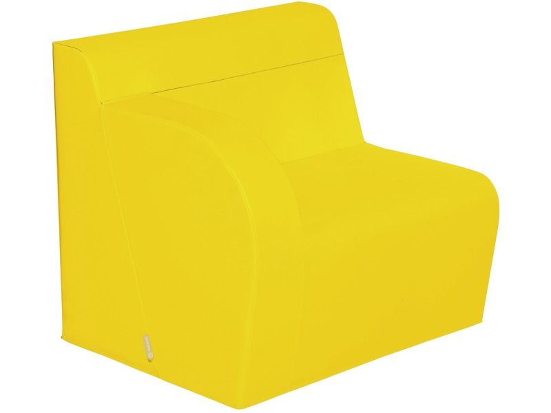 Basic Adult Right Armchair - Yellow, 15.7"H