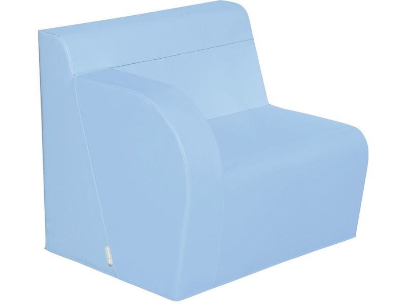 Basic Adult Right Armchair - Light Blue, 15.7"H