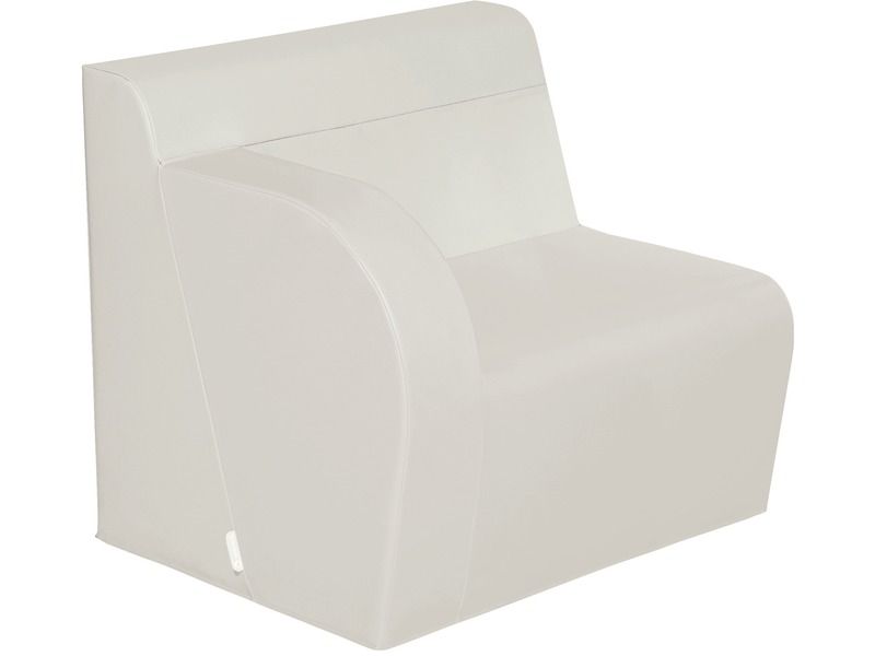 Basic Adult Right Armchair - Ivory, 15.7"H