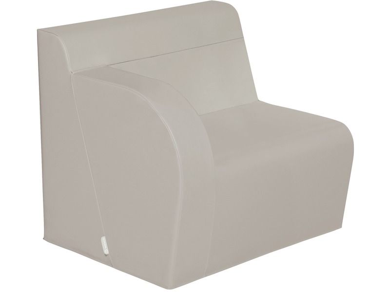 Basic Adult Right Armchair - Light Grey, 15.7"H